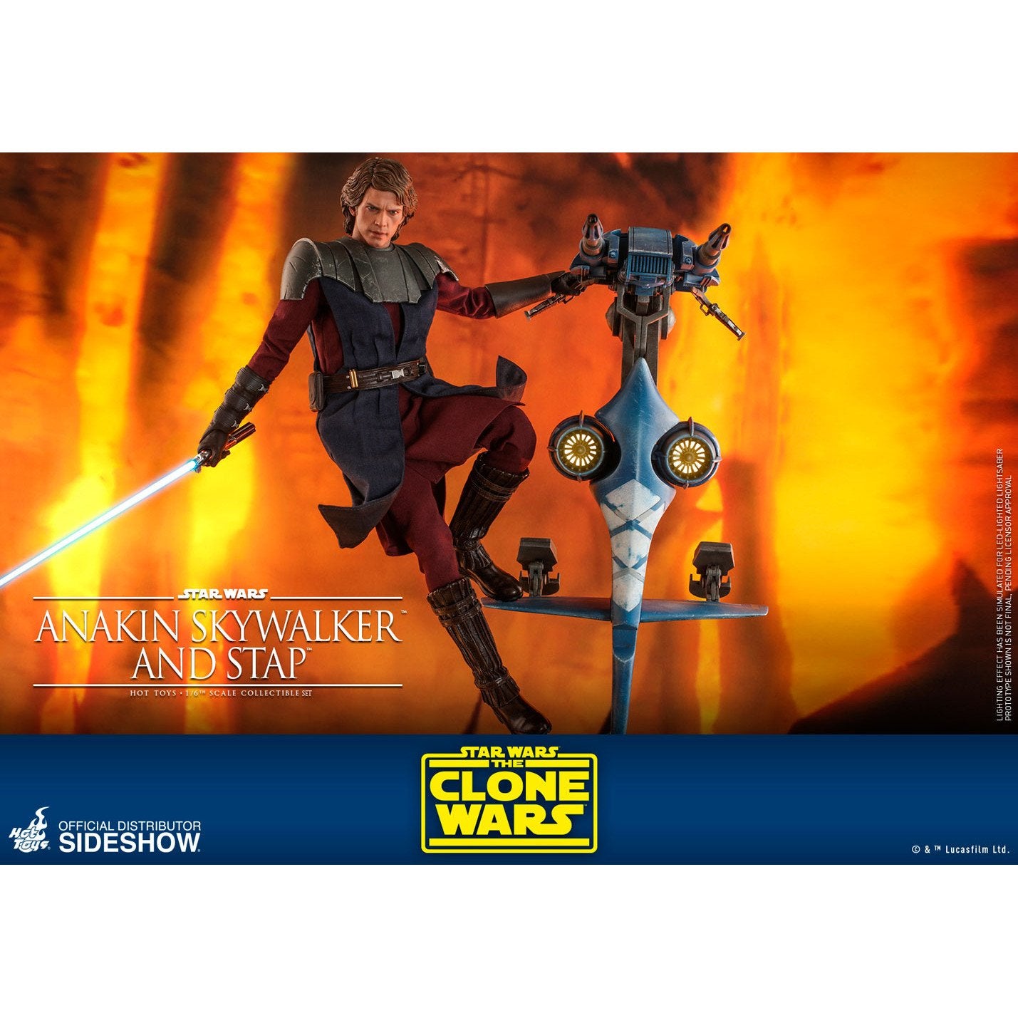 Hot Toys 1/6 Anakin Clone Wars & Stap Set